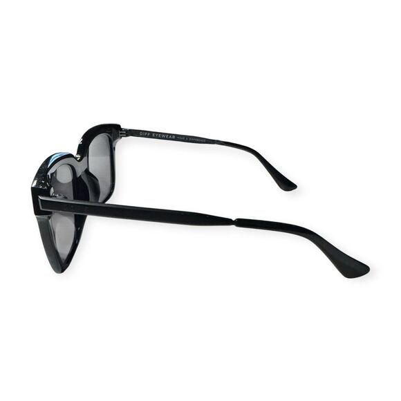 DIFF Bella Square Sunglasses Grey Polarized Lenses Black Frame - Picture 3 of 9